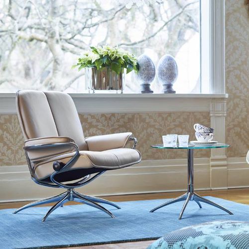 Moderner Sessel - CITY - Ekornes - Leder / Stoff / Stahl