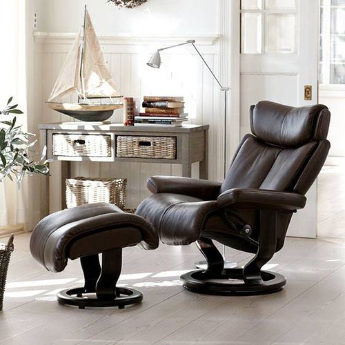 Moderner Sessel - MAGIC  - Ekornes - Leder / Stoff / Holz