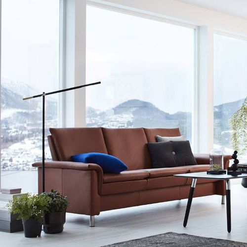 Modernes Sofa - AURORA - Ekornes - braun / grau / Holz