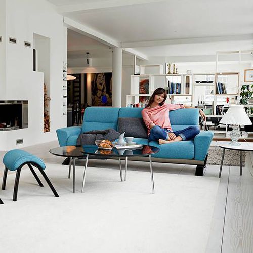 Modernes Sofa - YOU JULIA - Ekornes - Stoff / Leder / weiß