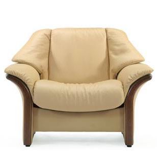 Klassischer Sessel - ELDORADO - Ekornes - Leder / Stoff / beige