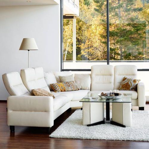 Modulsofa - WAVE - Ekornes - modern / Leder / schrägstellbar