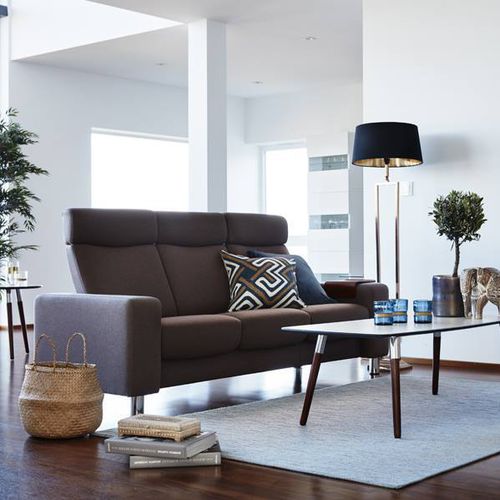 Modernes Sofa - PAUSE - Ekornes - Stoff / Leder / schrägstellbar