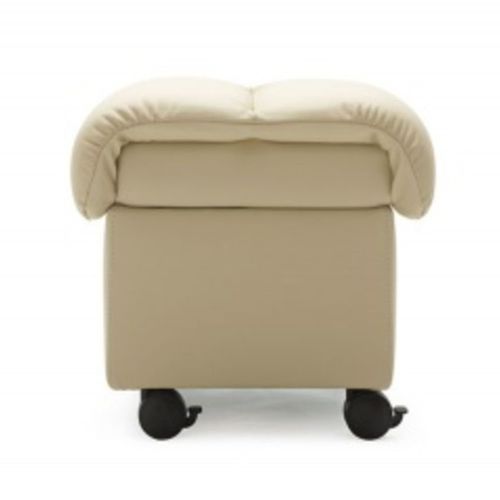 Moderner Fußschemel - SOFT M - Ekornes - Leder / für den Innenraum / auf Rollen