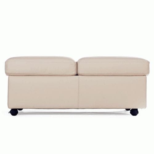 Moderne Polsterbank - Ekornes - Leder / mit Rollen / beige