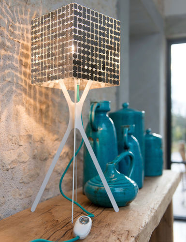Tischlampe - FRACTALE SQUARE - LE LABO DESIGN - Edelstahl / lackierter Stahl / polierter Edelstahl