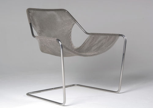 Moderner Sessel - PAULISTANO - LE LABO DESIGN - Edelstahl / mit Überhang