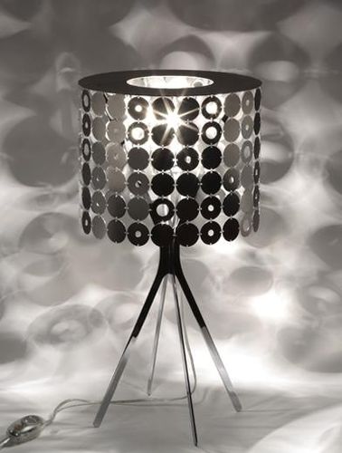 Tischlampe - BUBBLE ROUND - LE LABO DESIGN - polierter Edelstahl / gebürsteter Edelstahl / modern
