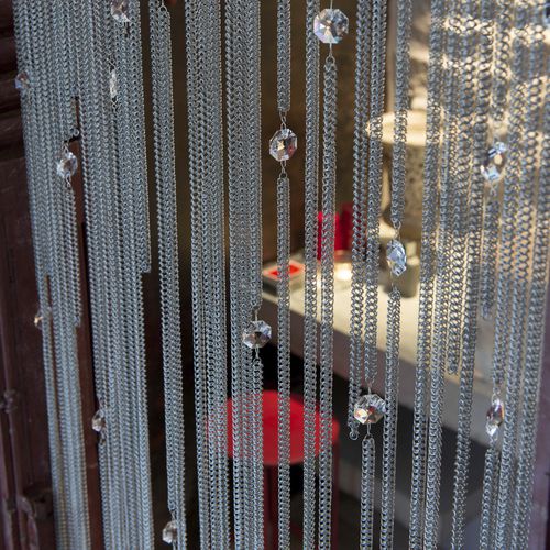 Faltenvorhang - ANNE DE BRETAGNE - LE LABO DESIGN - einfarbig / Motiv / Edelstahl