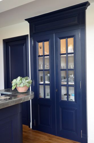 Tür für Innenbereich - HAUSSMANNIEN - ATELIER BERTOLI  Design Production - Massivholz / einflügelig / Schiebe