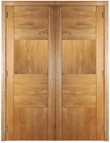 Tür für Einbauschrank / für Innenbereich - DAMIER - ATELIER BERTOLI  Design Production - Eiche / Massivholz / einflügelig