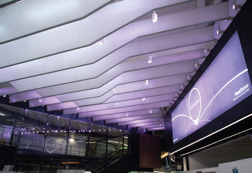 Metallrahmen-Flächentragwerk - HEATHROW T2B - Fabric Architecture - für Decke / mit Glasfasermembran / für Flughafen