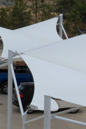 Metallrahmen-Flächentragwerk - BLHI - Fabric Architecture - für Carport / mit Glasfasermembran / für Parkplätze