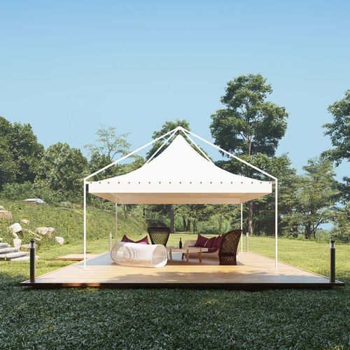 Pavillon / galvanisiertem Stahl - Pagoda Basic - SPRECH S.r.l. - flammenhemmender Stoff / Stoffdach / mit PVC-Dach
