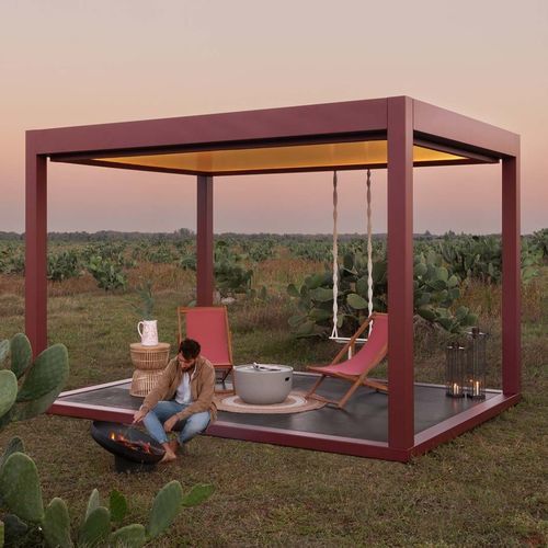 Selbsttragende Pergola - QBox Fisso - SPRECH S.r.l. - angebaut / Aluminium / Stahl