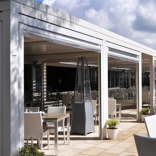 Segeltuchjalousie - drop curtains - SPRECH S.r.l. - Vertikal / für Pergola / Aluminium