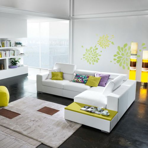 Ecksofa - URBAN - Corazzin Group - Contract & hotel - modern / Stoff / mit integriertem Tisch