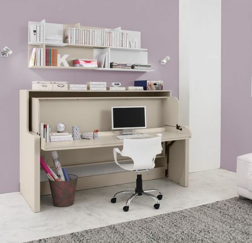 Moderner Schreibtisch - SALVASPAZIO-03 - Corazzin Group - Contract & hotel - Holz / mit Regal / mit Gestell aus Paneelen