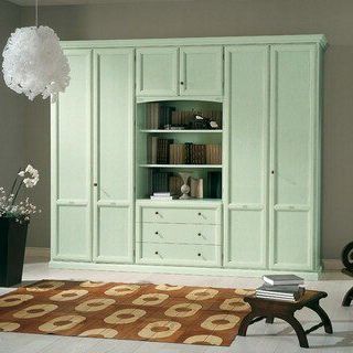 Klassischer Kleiderschrank - OPERA-02 - Corazzin Group - Contract & hotel - Holz / mit Schwingtür / mit Bücherregal