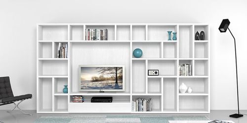 Modernes Bücherregal - 7RF5050 - Mobilstella - weiß