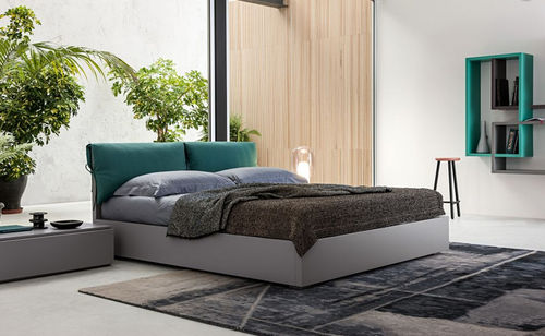 Doppelbett - BLOG  - Mobilstella - modern / gepolstertes Kopfteil / Stoff