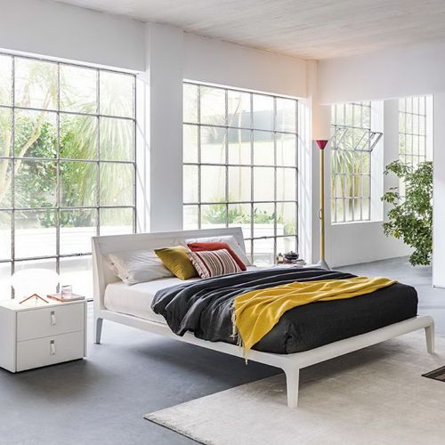 Doppelbett - PANAMA  - Morassutti Arredamenti - modern / lackiertes Holz / weiß