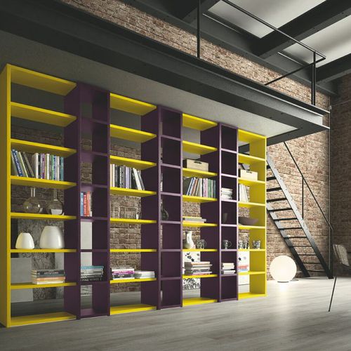 Modernes Bücherregal - LOGIC SYSTEM-08 - Morassutti Arredamenti - Holz / lackiertes Holz