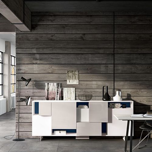 Modernes Sideboard - PLAY - Morassutti Arredamenti - lackiertes Holz / weiß