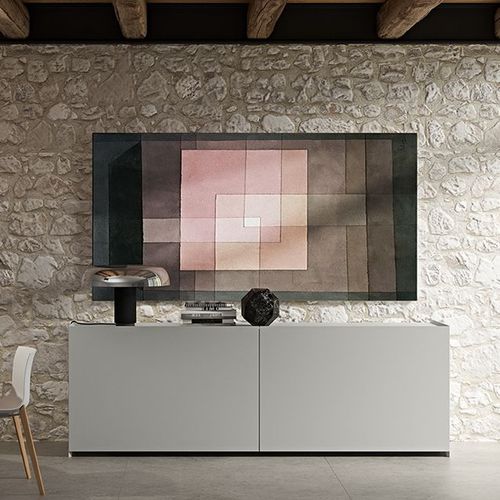 Modernes Sideboard - LIVE-16 - Morassutti Arredamenti - lackiertes Holz / grau