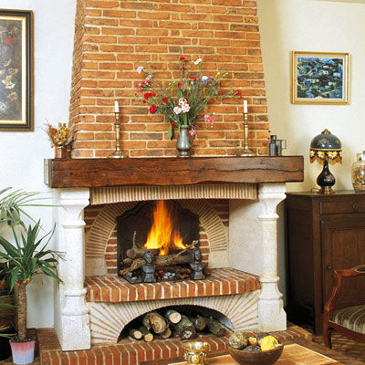 Holzkamin - BOCAGE   - CHEMINEES ET CUISINES JEAN MAGNAN - Gas / Einbau / für Wandmontage