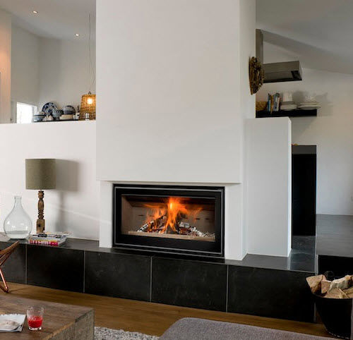 Holz-Kamineinsatz - BARBAS - CHEMINEES ET CUISINES JEAN MAGNAN - Stahl / modern