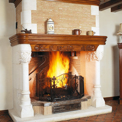 Holzkamin - LA TANCARVILLE   - CHEMINEES ET CUISINES JEAN MAGNAN - Gas / Einbau / für Wandmontage