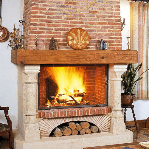Holzkamin - LA ROCHELLE - CHEMINEES ET CUISINES JEAN MAGNAN - Gas / Einbau / für Wandmontage