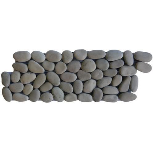 Kieselstein-Bodenbelag - BEIGES MOKAS 30X10 - MARBRERIE DES YVELINES - texturiert / Steinoptik / hochbelastbar