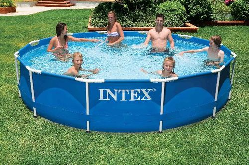 Rohrförmiges Schwimmbecken - 28210 - INTEX - für Außenbereich / zum Aufstellen / Polyester