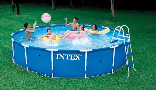 Rohrförmiges Schwimmbecken - 28231 - INTEX - für Außenbereich / zum Aufstellen / Polyester