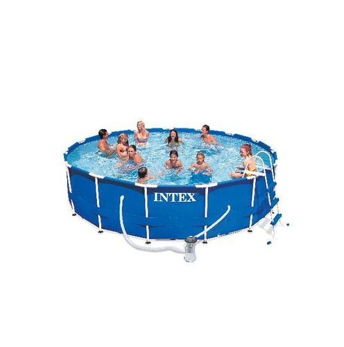 Rohrförmiges Schwimmbecken - 28233 - INTEX - für Außenbereich / zum Aufstellen / Polyester