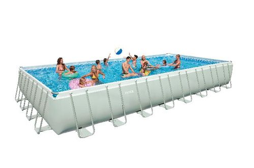 Rohrförmiges Schwimmbecken - 28374 - INTEX - für Außenbereich / zum Aufstellen / Polyester