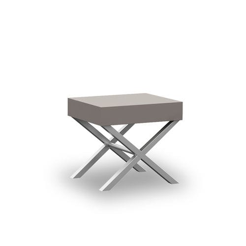Moderner Nachttisch - VANI V002B - POITOUX - Holzfurnier / Laminat / Gestell aus Metall