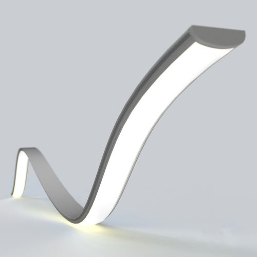 Beleuchtungsprofil für Aufbau - EVO10 - TEKNI-LED - wandmontiert / LED / Opalglas