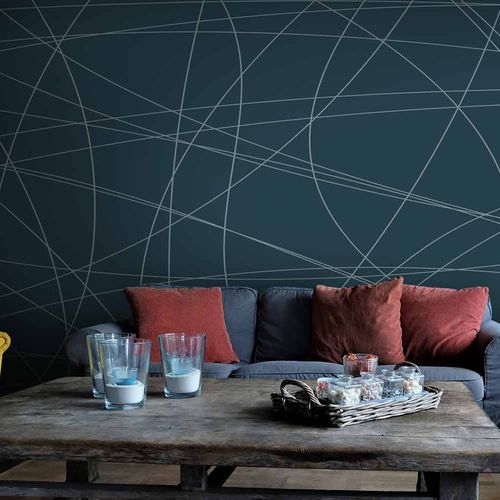 Moderne Tapete - CURV - LGD01 décor mural sur mesure - Panorama / geometrisches Muster / Stoffoptik