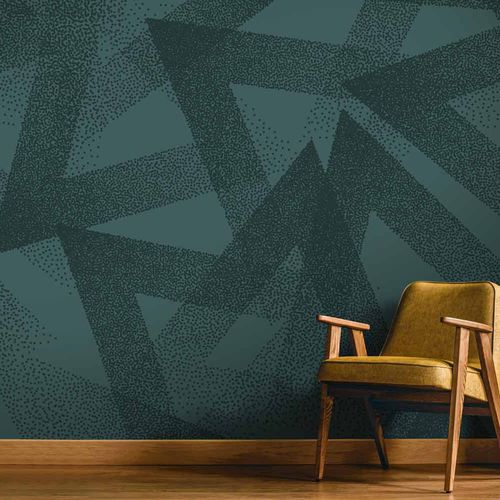 Moderne Tapete - TRIANG - LGD01 décor mural sur mesure - geometrisches Muster / Stoffoptik / Farbe anpassbar