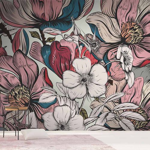 Moderne Tapete - FLORALY FY0687 - LGD01 décor mural sur mesure - Naturmotiv / Blumenmotiv / Panorama