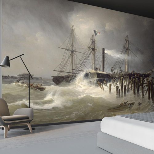 Klassische Tapete - LE VÉLOCE - LGD01 décor mural sur mesure - Wellenmotiv / Szenen / Stoffoptik