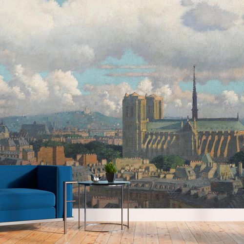 Klassische Tapete - NOTRE-DAME - LGD01 décor mural sur mesure - Städtemotiv / Stoffoptik / Farbe anpassbar