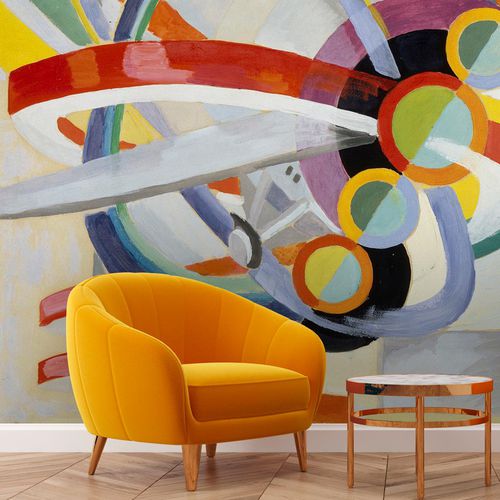 Klassische Tapete - HÉLICE ET RYTHME - LGD01 décor mural sur mesure - geometrisches Muster / Mosaikoptik / Farbe anpassbar