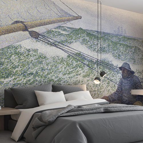 Klassische Tapete - L’HOMME À LA BARRE - LGD01 décor mural sur mesure - Naturmotiv / Wellenmotiv / Stoffoptik
