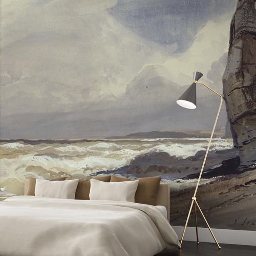 Klassische Tapete - LES FALAISES D’ETRETAT - LGD01 décor mural sur mesure - Naturmotiv / Stoffoptik / Farbe anpassbar