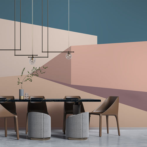 Moderne Tapete - VOLUM - LGD01 décor mural sur mesure - Panorama / geometrisches Muster / Städtemotiv