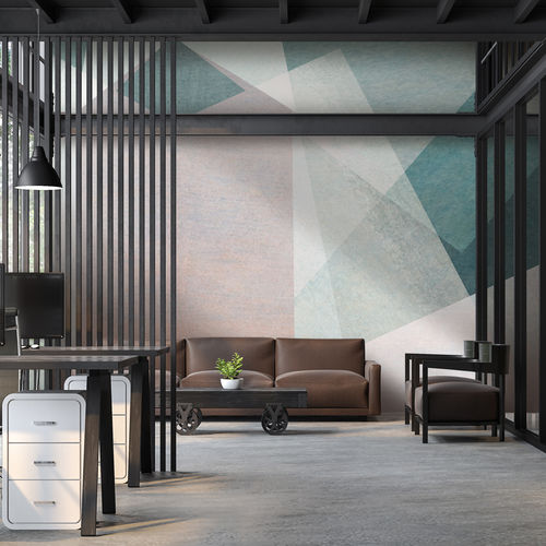 Moderne Tapete - ELEMA - LGD01 décor mural sur mesure - Panorama / geometrisches Muster / Stoffoptik
